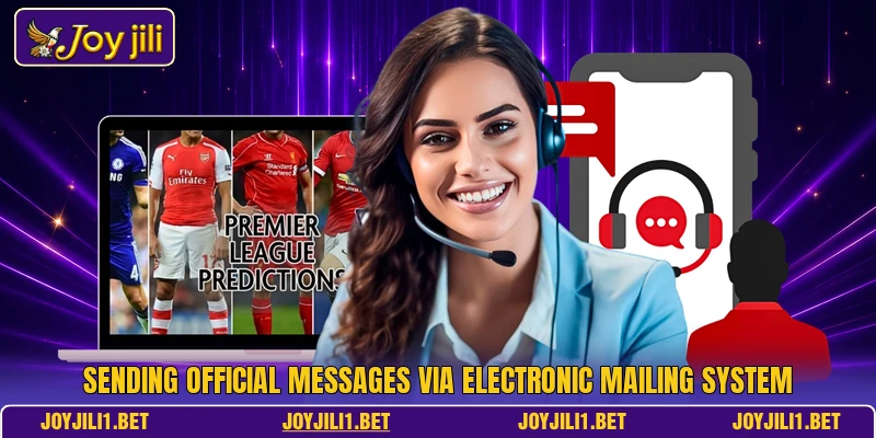 Sending official messages via electronic mailing system