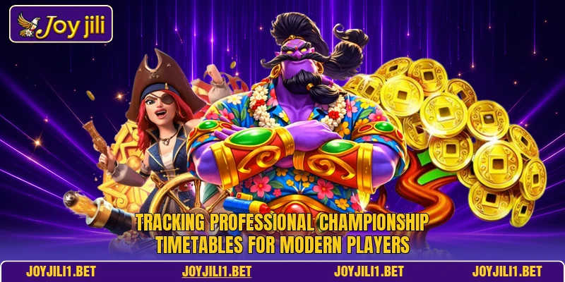 Tracking professional championship timetables for modern players
